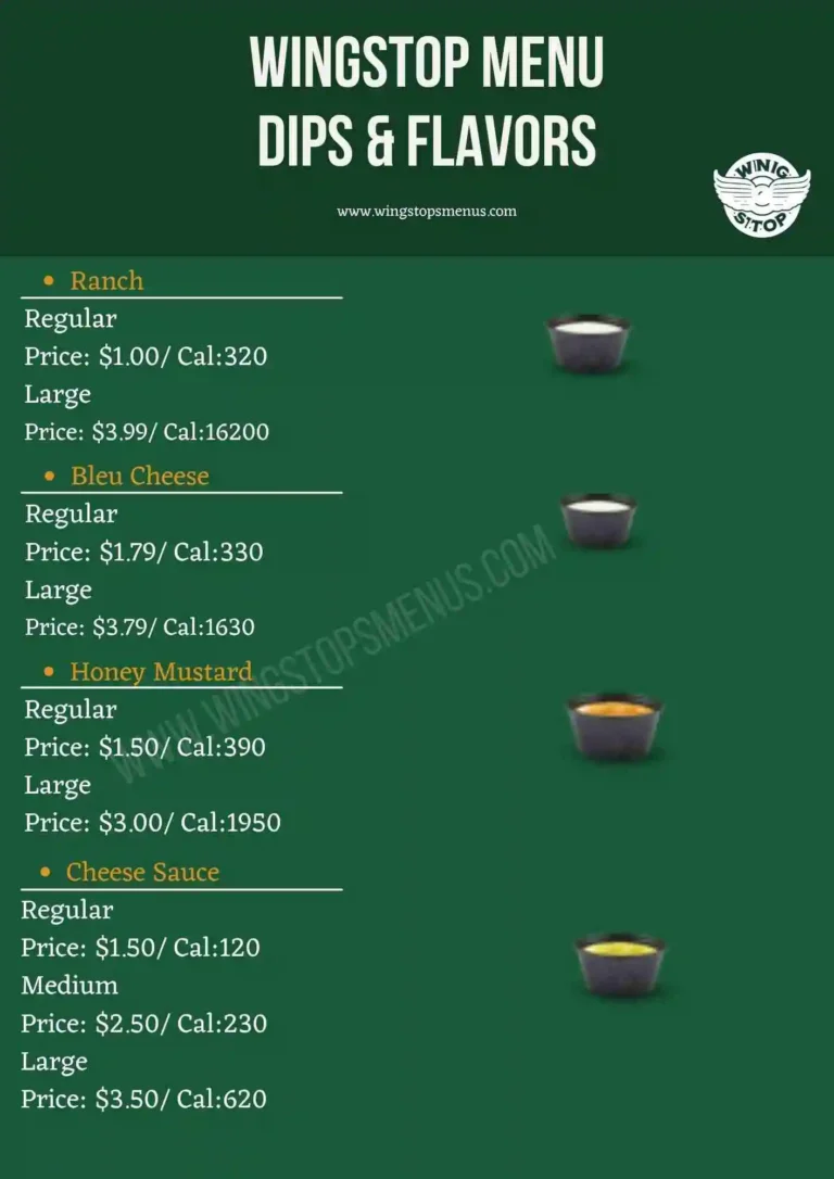 Wingstop Dips & Flavors Menu