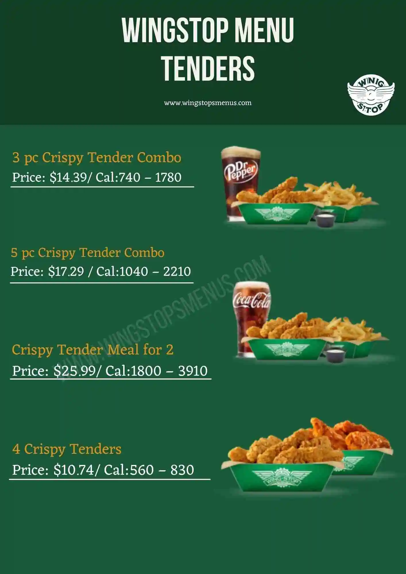 Wingstop Tenders Menu